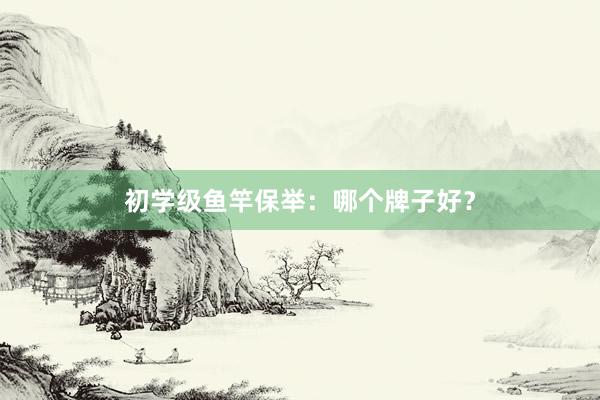 初学级鱼竿保举：哪个牌子好？